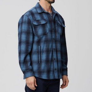 Rainforest Blue Plaid Shirt Jacket 40" Chest NWT S $150